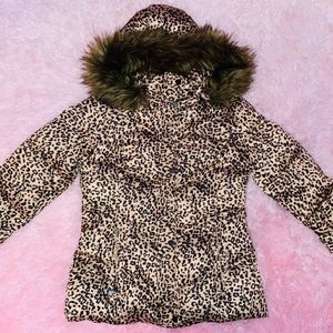 Calvin Klein Brand New Leopard Print Puffer Jacket